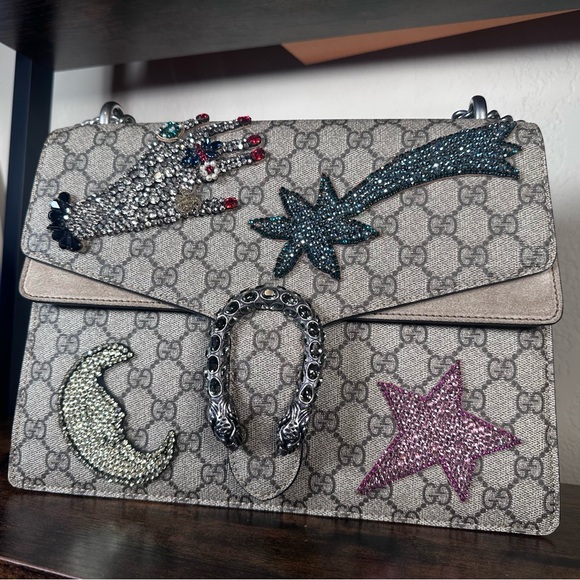 Authentic Gucci Large Dionysus Crystal Shoulder Bag with Embellishments - Picture 3 of 16
